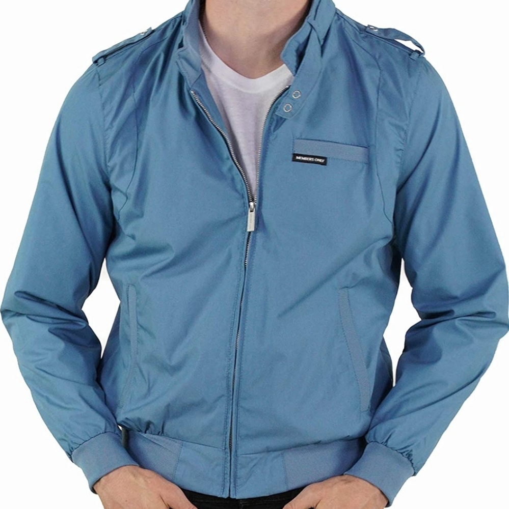 Retro Members Only light blue